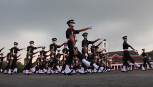 Gentleman Cadets during the Passing Out Parade on Saturday at the Indian Military Academy in Dehardun.(Kalyan Das/HT PHOTO) Gentleman Cadets during the Passing Out Parade on Saturday at the Indian Military Academy in Dehardun.(Kalyan Das/HT PHOTO)