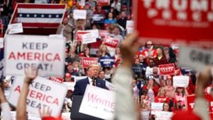 US president Donald Trump speaks at a campaign rally in Charlotte, North Carolina, US, March 2, 2020.(Reuters File Photo) US president Donald Trump speaks at a campaign rally in Charlotte, North Carolina, US, March 2, 2020.(Reuters File Photo)