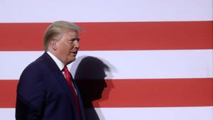 US President Donald Trump arrives for a roundtable discussion with members of the faith community, law enforcement and small business at Gateway Church Dallas Campus in Dallas, Texas, US.(REUTERS) US President Donald Trump arrives for a roundtable discussion with members of the faith community, law enforcement and small business at Gateway Church Dallas Campus in Dallas, Texas, US.(REUTERS)