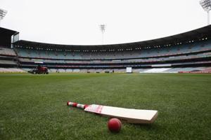 A bat and ball are seen on the turf.(Getty Images) A bat and ball are seen on the turf.(Getty Images)