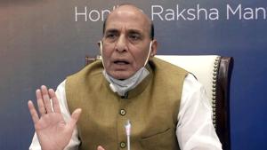 File photo: Union defence minister Rajnath Singh.(ANI) File photo: Union defence minister Rajnath Singh.(ANI)