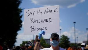 Protesters rally against racial inequality and the police shooting death of Rayshard Brooks, in Atlanta, Georgia, US(REUTERS) Protesters rally against racial inequality and the police shooting death of Rayshard Brooks, in Atlanta, Georgia, US(REUTERS)