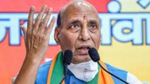 File photo: Defence Minister Rajnath Singh.(PTI) File photo: Defence Minister Rajnath Singh.(PTI)