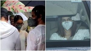 Sushant Singh Rajput’s funeral saw Kriti Sanon and Shraddha Kapoor paying last respects.(Varinder Chawla) Sushant Singh Rajput’s funeral saw Kriti Sanon and Shraddha Kapoor paying last respects.(Varinder Chawla)