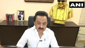 Stalin hinted that the DMK may approach the courts if the government does not release the actual data on deaths due to Covid-19 within the next two days.(ANI PHOTO.) Stalin hinted that the DMK may approach the courts if the government does not release the actual data on deaths due to Covid-19 within the next two days.(ANI PHOTO.)