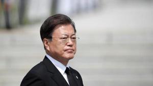 Moon, a liberal who met Kim three times in 2018, was a driving force behind now-dormant diplomatic efforts between Pyongyang and Washington, including the summit between Kim and President Donald Trump in Singapore in 2018.(REUTERS) Moon, a liberal who met Kim three times in 2018, was a driving force behind now-dormant diplomatic efforts between Pyongyang and Washington, including the summit between Kim and President Donald Trump in Singapore in 2018.(REUTERS)