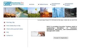 NTPC Recruitment 2020. (Screengrab) NTPC Recruitment 2020. (Screengrab)