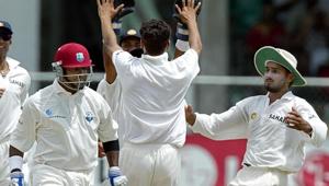 West Indies batter Brian Lara walks away after being dismissed against India(AFP via Getty Images) West Indies batter Brian Lara walks away after being dismissed against India(AFP via Getty Images)