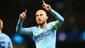 David Silva celebrates after scoring a goal for Manchester City.(Getty Images) David Silva celebrates after scoring a goal for Manchester City.(Getty Images)