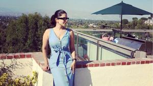 Sunny Leone in Los Angeles on Thursday. Sunny Leone in Los Angeles on Thursday.