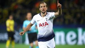 Harry Kane of Tottenham Hotspur celebrates after he scores a goal during the UEFA Champions League match against Borussia Dortmund(Getty Images) Harry Kane of Tottenham Hotspur celebrates after he scores a goal during the UEFA Champions League match against Borussia Dortmund(Getty Images)