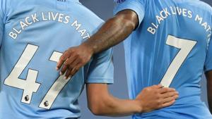 Manchester City's Phil Foden celebrates scoring their third goal with Raheem Sterling.(REUTERS) Manchester City's Phil Foden celebrates scoring their third goal with Raheem Sterling.(REUTERS)