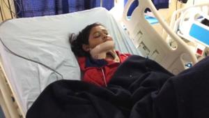 Earlier this year, an arrow pierced 12-year-old Shivangini Gohain’s neck during the Khelo India practice.(ANI Image) Earlier this year, an arrow pierced 12-year-old Shivangini Gohain’s neck during the Khelo India practice.(ANI Image)