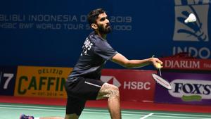 Kidambi Srikanth competes against Kenta Nishimoto of Japan on day two of the Bli Bli Indonesia Open.(Getty Images) Kidambi Srikanth competes against Kenta Nishimoto of Japan on day two of the Bli Bli Indonesia Open.(Getty Images)