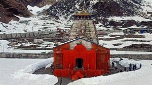The portals of Kedarnath Temple opened on April 29 amid a nationwide lockdown in the wake of coronavirus pandemic.(ANI File) The portals of Kedarnath Temple opened on April 29 amid a nationwide lockdown in the wake of coronavirus pandemic.(ANI File)