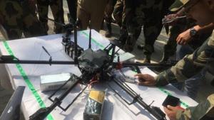 Pak rangers and Pakistani Army use such drones to see deployment of Indian forces and gaps to push terrorists into India.(ANI) Pak rangers and Pakistani Army use such drones to see deployment of Indian forces and gaps to push terrorists into India.(ANI)
