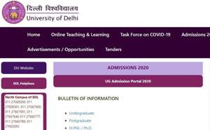 DU Admission 2020.(Screengrab) DU Admission 2020.(Screengrab)