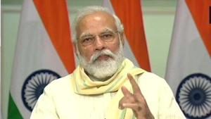 Prime Minister Narendra Modi praised village heads, Anganwadi workers, ASHA workers, and Jeevika didis for working on the ground.(ANI Photo) Prime Minister Narendra Modi praised village heads, Anganwadi workers, ASHA workers, and Jeevika didis for working on the ground.(ANI Photo)