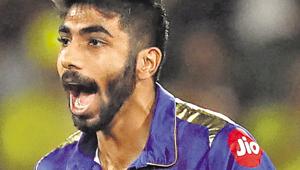 Jasprit Bumrah of the Mumbai Indians celebrates taking the wicket of Ambati Rayudu of the Chennai Super Kings during the Indian Premier League Final match between the the Mumbai Indians and Chennai Super Kings at Rajiv Gandhi International Cricket Stadium on May 12, 2019 in Hyderabad, India.(Getty Images) Jasprit Bumrah of the Mumbai Indians celebrates taking the wicket of Ambati Rayudu of the Chennai Super Kings during the Indian Premier League Final match between the the Mumbai Indians and Chennai Super Kings at Rajiv Gandhi International Cricket Stadium on May 12, 2019 in Hyderabad, India.(Getty Images)