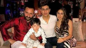 Saif Ali Khan with Taimur, Ibrahim and Sara. Saif Ali Khan with Taimur, Ibrahim and Sara.
