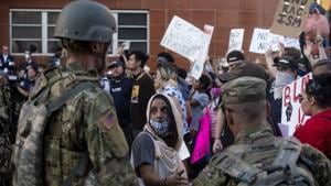 Police critics are charging that the weaponry often escalates tensions and hurts innocent people.(Bloomberg) Police critics are charging that the weaponry often escalates tensions and hurts innocent people.(Bloomberg)