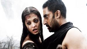 Abhishek Bachchan and Aishwarya Rai Bachchan in a still from Raavan. Abhishek Bachchan and Aishwarya Rai Bachchan in a still from Raavan.