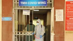 Tata Main Hospital (TMH) Covid wing in Jamshedpur.(Manoj Kumar/ Hindustan Times) Tata Main Hospital (TMH) Covid wing in Jamshedpur.(Manoj Kumar/ Hindustan Times)