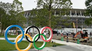 A general view of the new National Stadium prior to a media tour of Tokyo 2020 Olympic venues.(Getty Images) A general view of the new National Stadium prior to a media tour of Tokyo 2020 Olympic venues.(Getty Images)