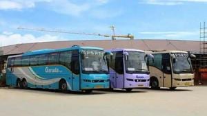 Though the inter-state travel restrictions were lifted by Telangana in the first week of June, Andhra Pradesh is yet to open up its borders for Telangana and is allowing private travellers into the state only after conducting tests on the inter-state borders. (Photo APSRTC Buses Facebook page) Though the inter-state travel restrictions were lifted by Telangana in the first week of June, Andhra Pradesh is yet to open up its borders for Telangana and is allowing private travellers into the state only after conducting tests on the inter-state borders. (Photo APSRTC Buses Facebook page)