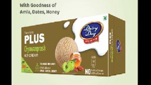 The image shows Chyawanprash ice cream.(Facebook/@DairyDayPlus) The image shows Chyawanprash ice cream.(Facebook/@DairyDayPlus)