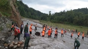 Heavy monsoon rains and a sudden rise in water levels, however, are posing serious challenges and Bhutanese authorities, equipped with heavy machinery, are on standby to clear blockages, said a Bhutanese government statement.(Photo Credit: Bhutan Govermment / Ministry of Foreign Affairs website) Heavy monsoon rains and a sudden rise in water levels, however, are posing serious challenges and Bhutanese authorities, equipped with heavy machinery, are on standby to clear blockages, said a Bhutanese government statement.(Photo Credit: Bhutan Govermment / Ministry of Foreign Affairs website)