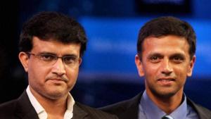 Sourav Ganguly and Rahul Dravid.(PTI Image) Sourav Ganguly and Rahul Dravid.(PTI Image)