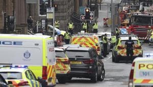 Emergency services attend the scene of an incident in Glasgow, Scotland, Friday June 26, 2020.(AP) Emergency services attend the scene of an incident in Glasgow, Scotland, Friday June 26, 2020.(AP)