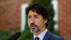 Canada's Prime Minister Justin Trudeau attends a news conference at Rideau Cottage, in Ottawa, Ontario, on June 22.(Reuters Photo) Canada's Prime Minister Justin Trudeau attends a news conference at Rideau Cottage, in Ottawa, Ontario, on June 22.(Reuters Photo)