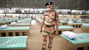 ITBP has been requested to manage the Radha Soami Satsang Beas facility erected to expand Delhi’s capacity to treat Covid patients.(ANI) ITBP has been requested to manage the Radha Soami Satsang Beas facility erected to expand Delhi’s capacity to treat Covid patients.(ANI)