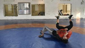 Women wrestler practice at Sonipat(Biplov Bhuyan/HT PHOTO) Women wrestler practice at Sonipat(Biplov Bhuyan/HT PHOTO)