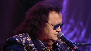 Bappi Lahiri on Times of Music stage. Bappi Lahiri on Times of Music stage.