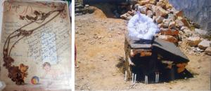 The wild flowers from Knoll, Drass, preserved in late Capt Vijayant Thapar’s baby book (left) and The Memory Cross at Point 4812, Batalik, honours late Capt Clifford Nongrum.(PHOTO: COL VN THAPAR (RETD)/KEISHING PETER) The wild flowers from Knoll, Drass, preserved in late Capt Vijayant Thapar’s baby book (left) and The Memory Cross at Point 4812, Batalik, honours late Capt Clifford Nongrum.(PHOTO: COL VN THAPAR (RETD)/KEISHING PETER)