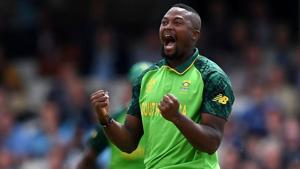 South Africa all-rounder Andile Phehlukwayo celebrates a wicket during the 2019 World Cup.(Getty Images) South Africa all-rounder Andile Phehlukwayo celebrates a wicket during the 2019 World Cup.(Getty Images)