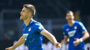 Hoffenheim's Andrej Kramaric celebrates scoring their fourth goal.(REUTERS) Hoffenheim's Andrej Kramaric celebrates scoring their fourth goal.(REUTERS)