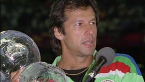 Pakistan's cricket captain Imran Khan holds the 1992 World Cup trophy.(AFP) Pakistan's cricket captain Imran Khan holds the 1992 World Cup trophy.(AFP)