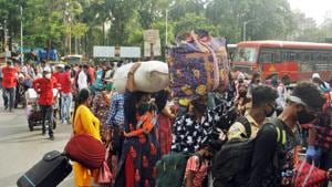 Migrants who had gone back to their home states aboard Shramik Special trains during the lockdown maybe returning as restrictions on lockdown have eased.(ANI) Migrants who had gone back to their home states aboard Shramik Special trains during the lockdown maybe returning as restrictions on lockdown have eased.(ANI)