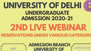 DU second webinar to be conducted on June 29.(Screengrab) DU second webinar to be conducted on June 29.(Screengrab)