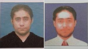 A combination photo of Sajjid Mir shows the terrorist after undergoing plastic surgery (left) post-26/11 and before the procedure (right).(HT Photo) A combination photo of Sajjid Mir shows the terrorist after undergoing plastic surgery (left) post-26/11 and before the procedure (right).(HT Photo)