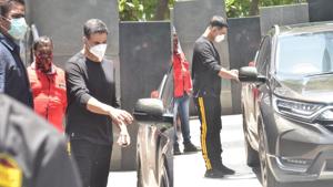 Akshay Kumar stepped out to join Varun Dhawan, Alia Bhatt and Ajay Devgn for a virtual press conference where he announced the release of his film Laxmmi Bomb on Disney+ Hotstar. Alia’s Sadak 2 and Ajay’s Bhuj: The Pride of India will also be releasing on the streaming platform. Here are some more celebrities spotted during the day in Mumbai. (Varinder Chawla) Akshay Kumar stepped out to join Varun Dhawan, Alia Bhatt and Ajay Devgn for a virtual press conference where he announced the release of his film Laxmmi Bomb on Disney+ Hotstar. Alia’s Sadak 2 and Ajay’s Bhuj: The Pride of India will also be releasing on the streaming platform. Here are some more celebrities spotted during the day in Mumbai. (Varinder Chawla)