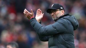 Jurgen Klopp, Manager of Liverpool celebrates following his sides victory in the Premier League.(Getty Images) Jurgen Klopp, Manager of Liverpool celebrates following his sides victory in the Premier League.(Getty Images)