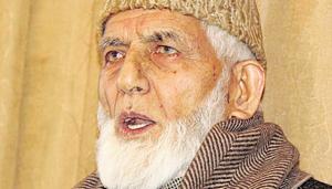 In a letter, Geelani 90, said there have been certain issues which forced him to resign.(HT file photo) In a letter, Geelani 90, said there have been certain issues which forced him to resign.(HT file photo)