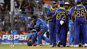 India celebrate after beating Sri Lanka in 2011 World Cup final. File photo.(Reuters) India celebrate after beating Sri Lanka in 2011 World Cup final. File photo.(Reuters)