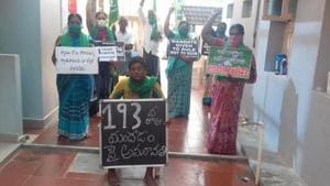 More than 24,000 farmers of Amaravati capital region have been on the warpath ever since the YSR Congress Party government in the state, led by YS Jagan Mohan Reddy, announced on December 17 last year about creating three capitals. (HT photo) More than 24,000 farmers of Amaravati capital region have been on the warpath ever since the YSR Congress Party government in the state, led by YS Jagan Mohan Reddy, announced on December 17 last year about creating three capitals. (HT photo)
