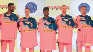 Rajasthan Royals players Jaydev Unadkat, Steve Smith, Sanju Samson and Jos Buttler.(Getty Images) Rajasthan Royals players Jaydev Unadkat, Steve Smith, Sanju Samson and Jos Buttler.(Getty Images)